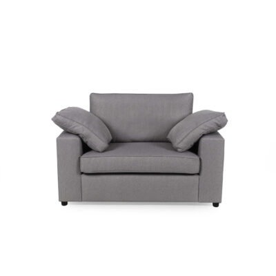 Alton Fabric Sofa 1S Silver - Image 4
