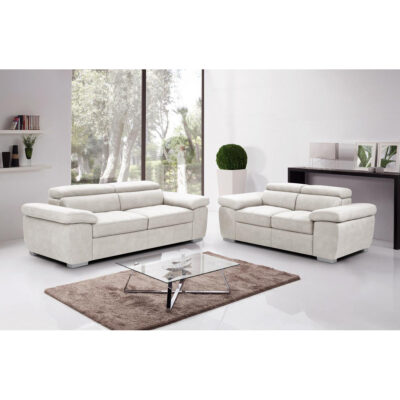 Amando Fabric 3 Seater Sofa Beige