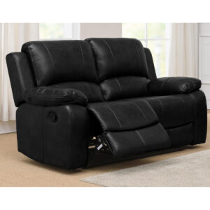 Andalusia Recliner LeatherGel & PU 2 Seater Black