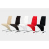 Ankara Dining Chair Chrome & White