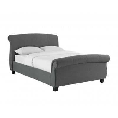 Arabella Linen Fabric King Size Bed Grey - Image 6