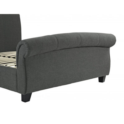 Arabella Linen Fabric King Size Bed Grey - Image 3