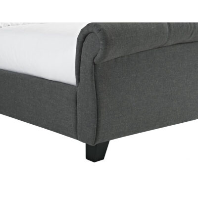 Arabella Linen Fabric Double Bed Grey - Image 5