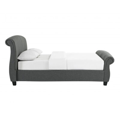 Arabella Linen Fabric Double Bed Grey - Image 7