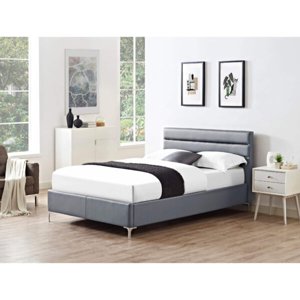 Arco PU Single Bed Grey