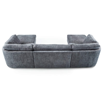 Ashby U Shaped Fabric Sofa Grey - Image 2
