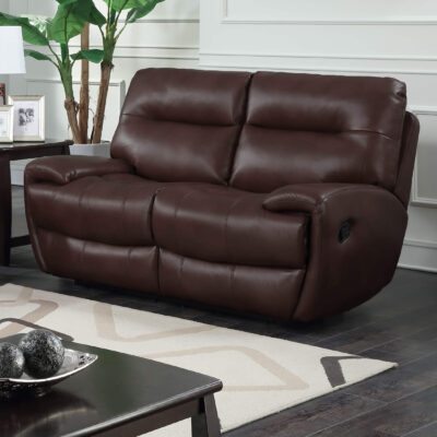 Bailey Recliner LeatherGel & PU 2 Seater Brown