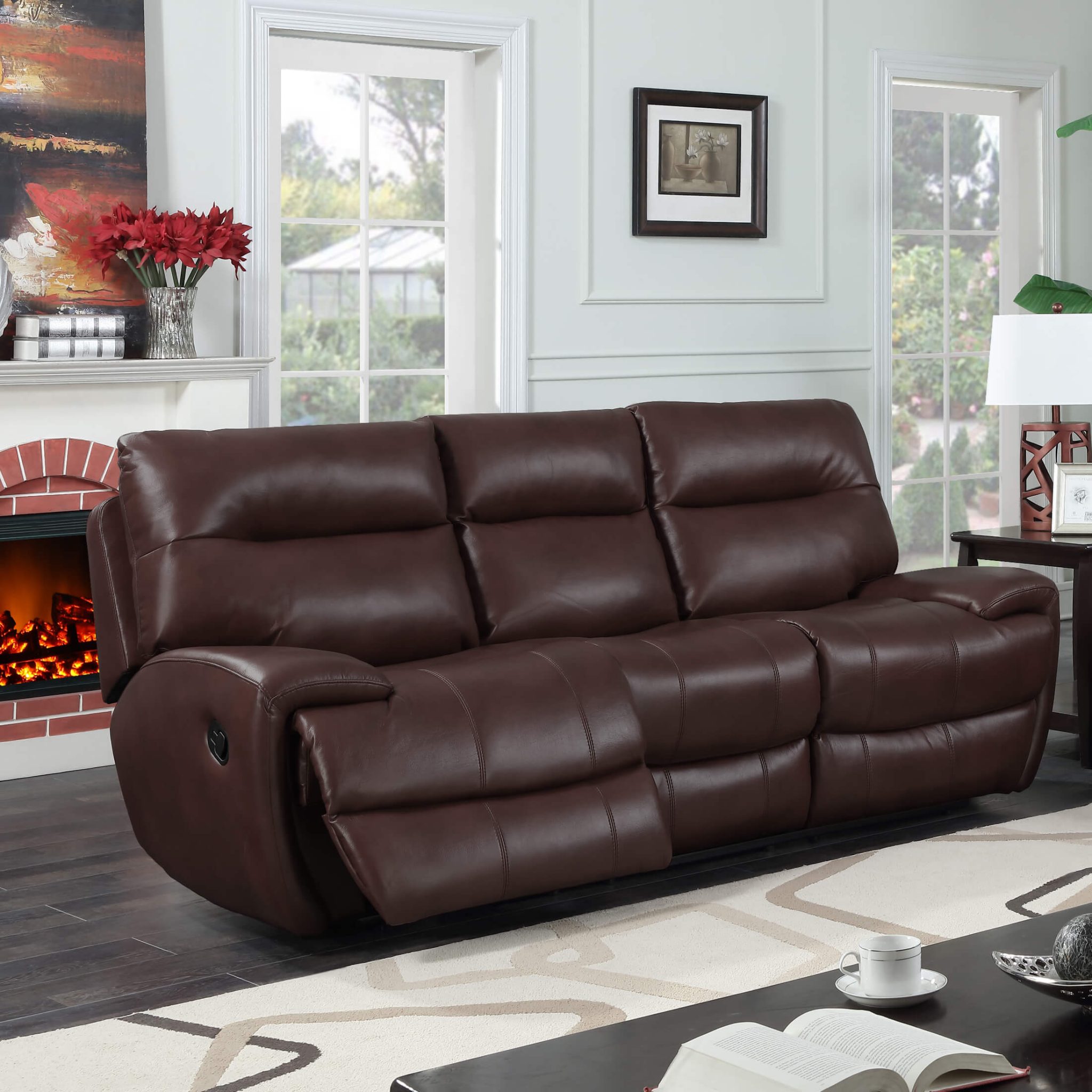 Bailey Recliner LeatherGel & PU 3 Seater – Heartlands Furniture ...