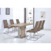 Belize Dining Table Natural & Stainless Steel