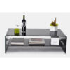 Angola Black Coffee Table with Shelf