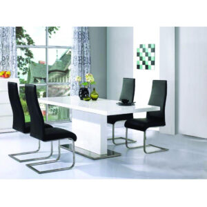 Chaffee Dining Table White High Gloss