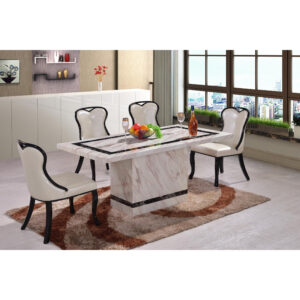 Calgary Marble Dining Table with Marble Base
