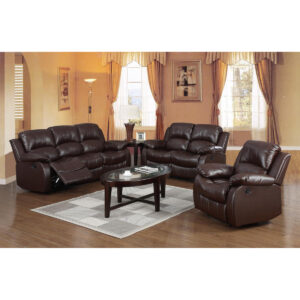 Carlino Recliner Full Bonded Leather 2 Seater Brown