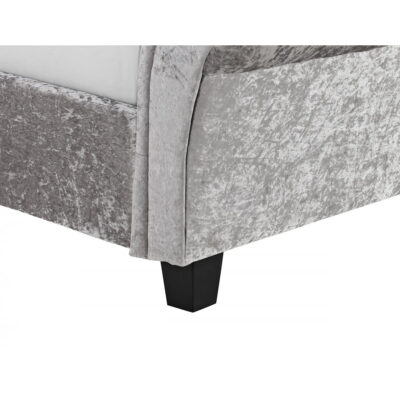 Casablanca HFE Crushed Velvet Double Bed Grey - Image 2