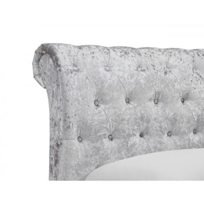 Casablanca HFE Crushed Velvet Double Bed Grey - Image 3