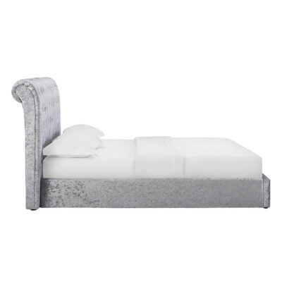 Casablanca Storage Crushed Velvet King Size Bed Grey - Image 10