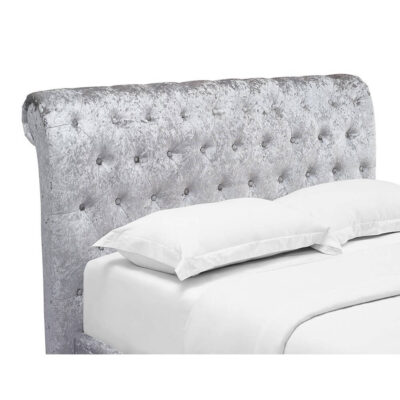 Casablanca Storage Crushed Velvet King Size Bed Grey - Image 3