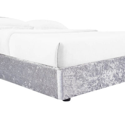 Casablanca Storage Crushed Velvet King Size Bed Grey - Image 4
