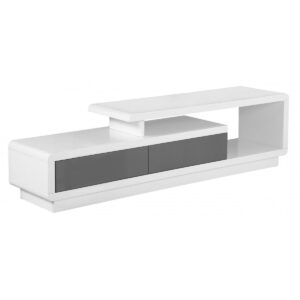 Cavalier High Gloss TV Cabinet White & Grey