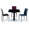 Chatham High Gloss Table Black with Stainless Steel Base
