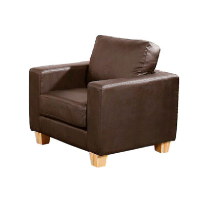 Chesterfield 1 Seater Sofa PU Brown