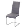 Chiswell PU Chairs Chrome & Grey (2s)