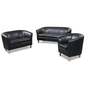 Claridon 3 Seater Sofa PU Black