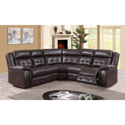 Cobalt Recliner LeatherLux & PU Corner Group Expresso