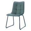 Colmore PU Dining Chair Grey with Black Metal Legs