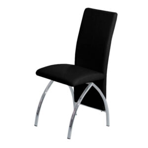 Costilla PU Dining Chair Black & Chrome