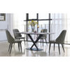 Crete Fabric Dining Chair with Black Metal Legs