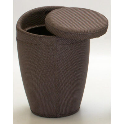 Dawson Brown Textilene Stool with Storage - Image 2