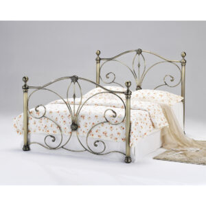 Diane Antique Brass Double Bed