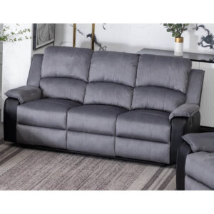 Earlsden Recliner Fabric and PU 3 Seater