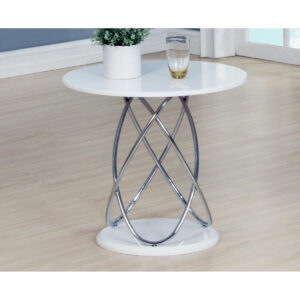 Eclipse White High Gloss Lamp Table
