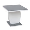 Edenhall Grey Glass Lamp Table Grey & White HG