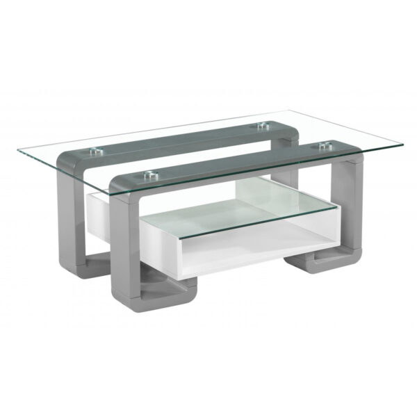 Eiffel Coffee Table with White & Grey High Gloss