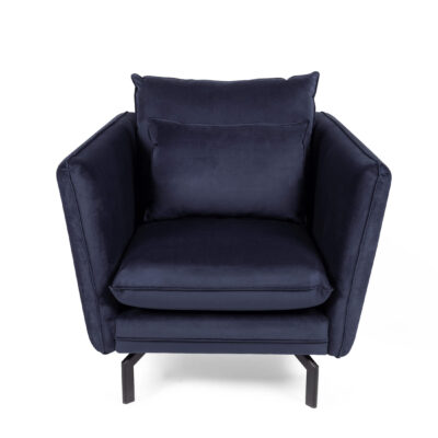 Elford Fabric Sofa 1S Navy - Image 3