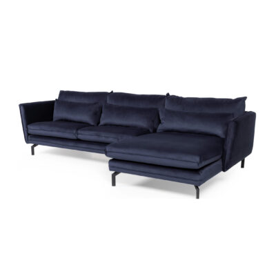 Elford Fabric Corner Sofa Navy - Image 2