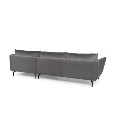 Elford Fabric Corner Sofa Grey - Image 2