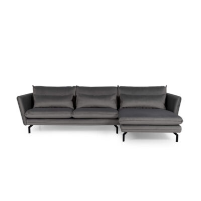 Elford Fabric Corner Sofa Grey - Image 3