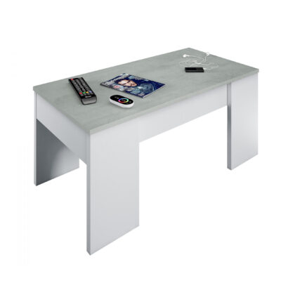 Epping Coffee Table Lift-Up White & Concrete 0L1640A - Image 2