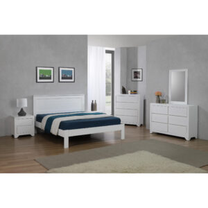 Etna Double Bed White