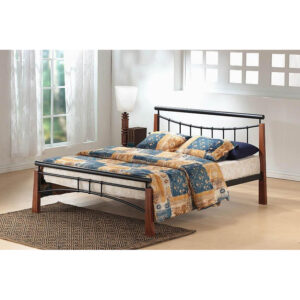 Franklin Bed King Size Black/Dark Oak