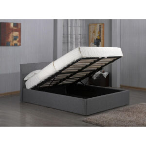 Fusion Fabric Storage Double Bed Grey