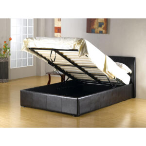 Fusion Storage PU Single Bed Black