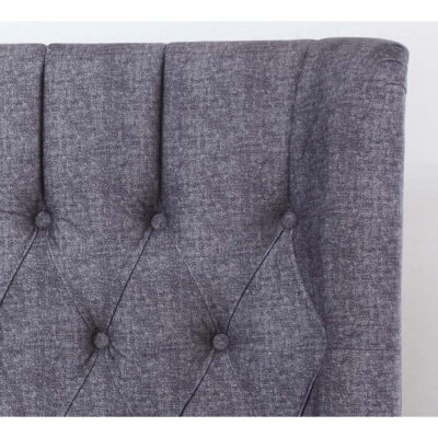 Genesis Linen King Size Bed Dark Grey - Image 2