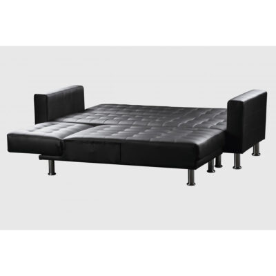 Hawthorn Corner Multi Functional Sofa Bed PU & PVC Black - Image 2