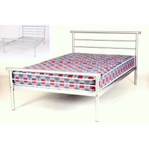 Hercules Contract Metal Bed Single Silver