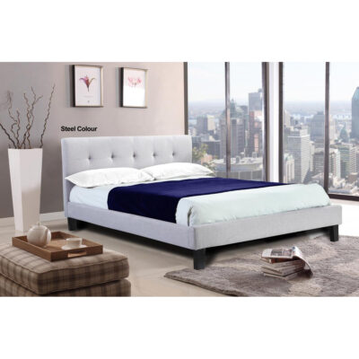 Hollywell Linen Fabric Double Bed - Image 2